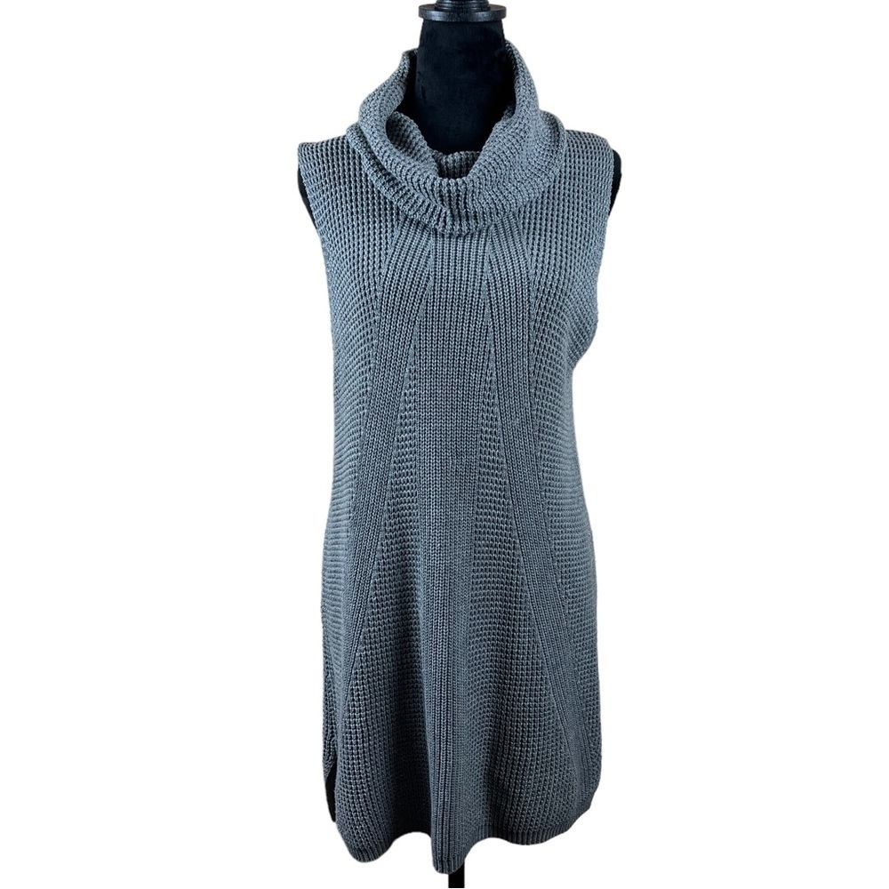 Motive Cowl Neck Sweater Tunic Gray Size Large